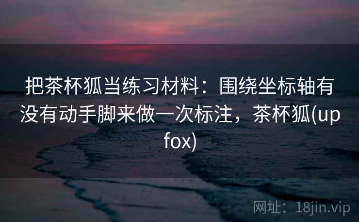 把茶杯狐当练习材料：围绕坐标轴有没有动手脚来做一次标注，茶杯狐(upfox)
